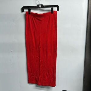 Forever21 - Stretchy, Midi Skirt in Reddish/Orange - Size XS - Good Condition